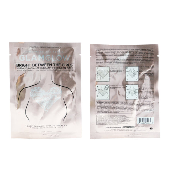 Glamglow Bright Between The Girls Instant Radiance Hydrating Decollete Mask  1sheet