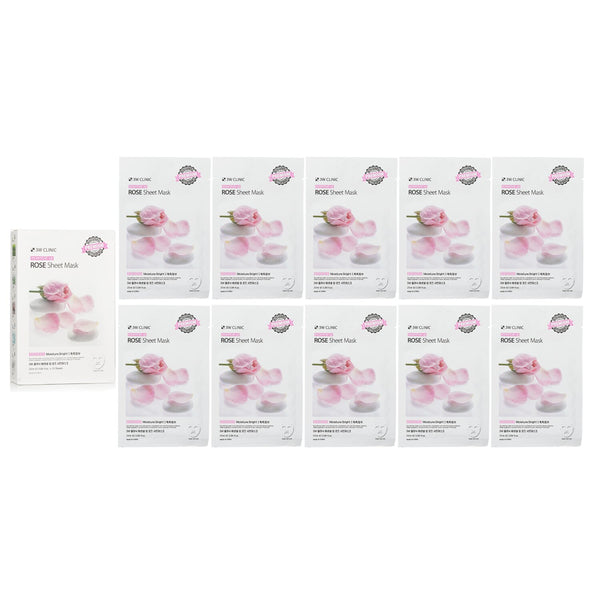 3W Clinic Mask Sheet - Essential Up Rose  10pcs x 25ml