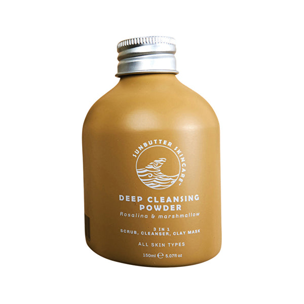 SunButter Skincare Deep Cleansing Powder Rosalina & Marshmallow 3 in 1 Scrub, Cleanser, Clay Mask 150ml